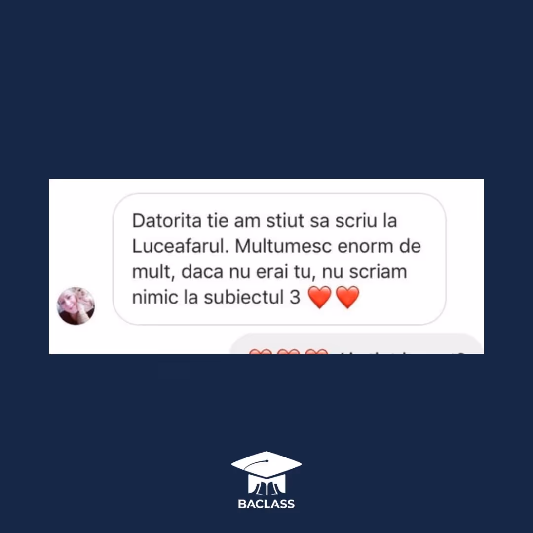testimoniale bacalaureat